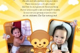 Zoe’s 1st Birthday Invitation