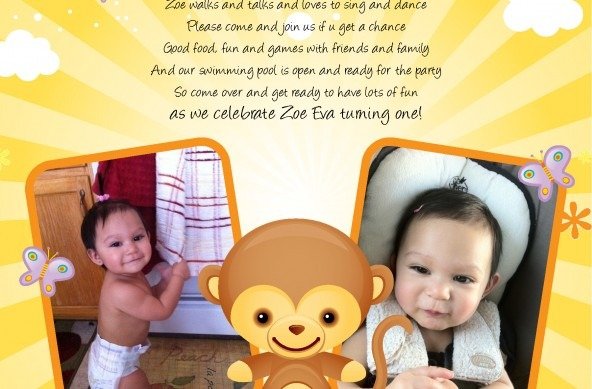 Zoe’s 1st Birthday Invitation