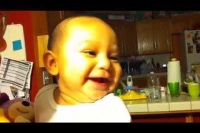 Zoe laughing to funny noises
