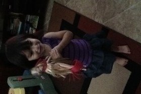 Rapunzel tied up with a slinky